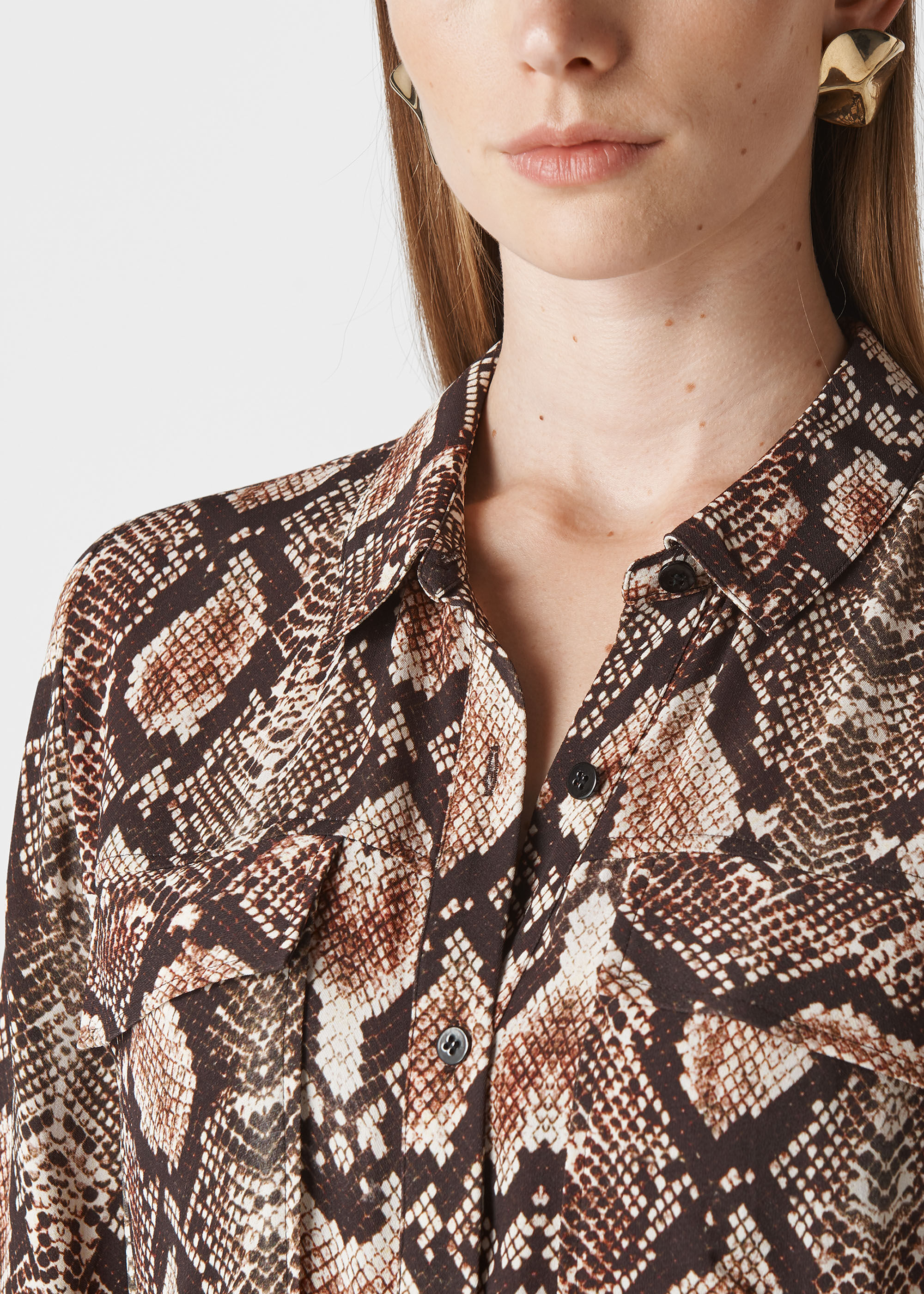 Whistles elfrida snake print dress discount