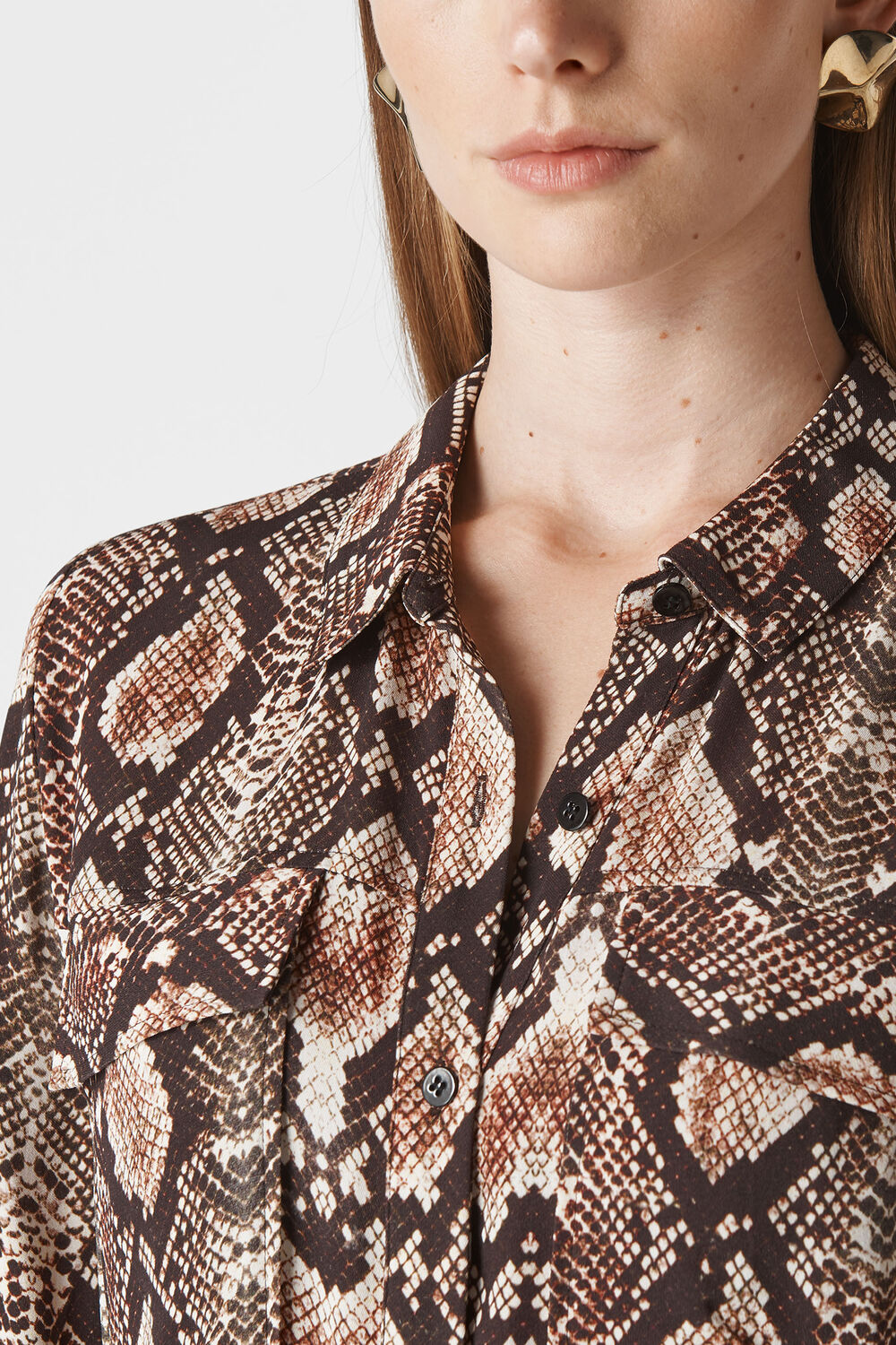 Elfrida Snake Print Dress Snake Print