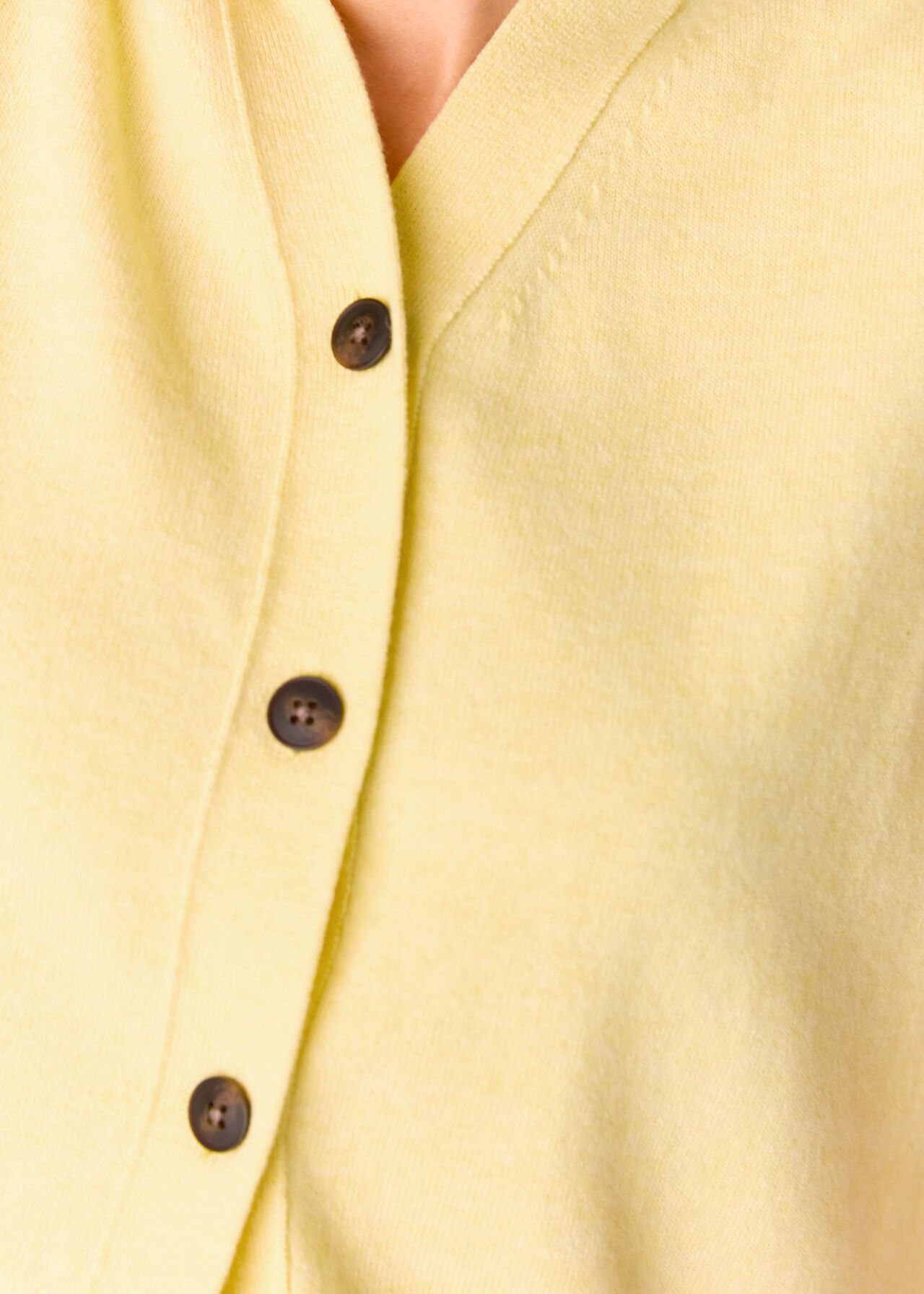 Wool V Neck Button Front Tank