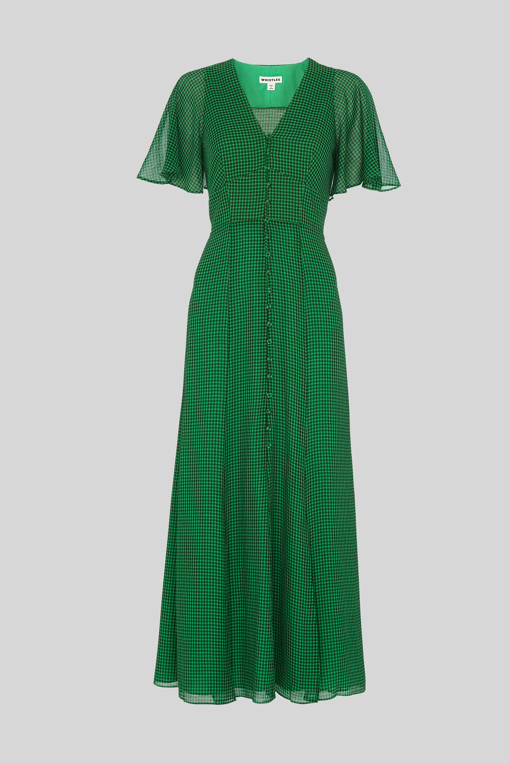 Cecily Check Dress Green/Multi