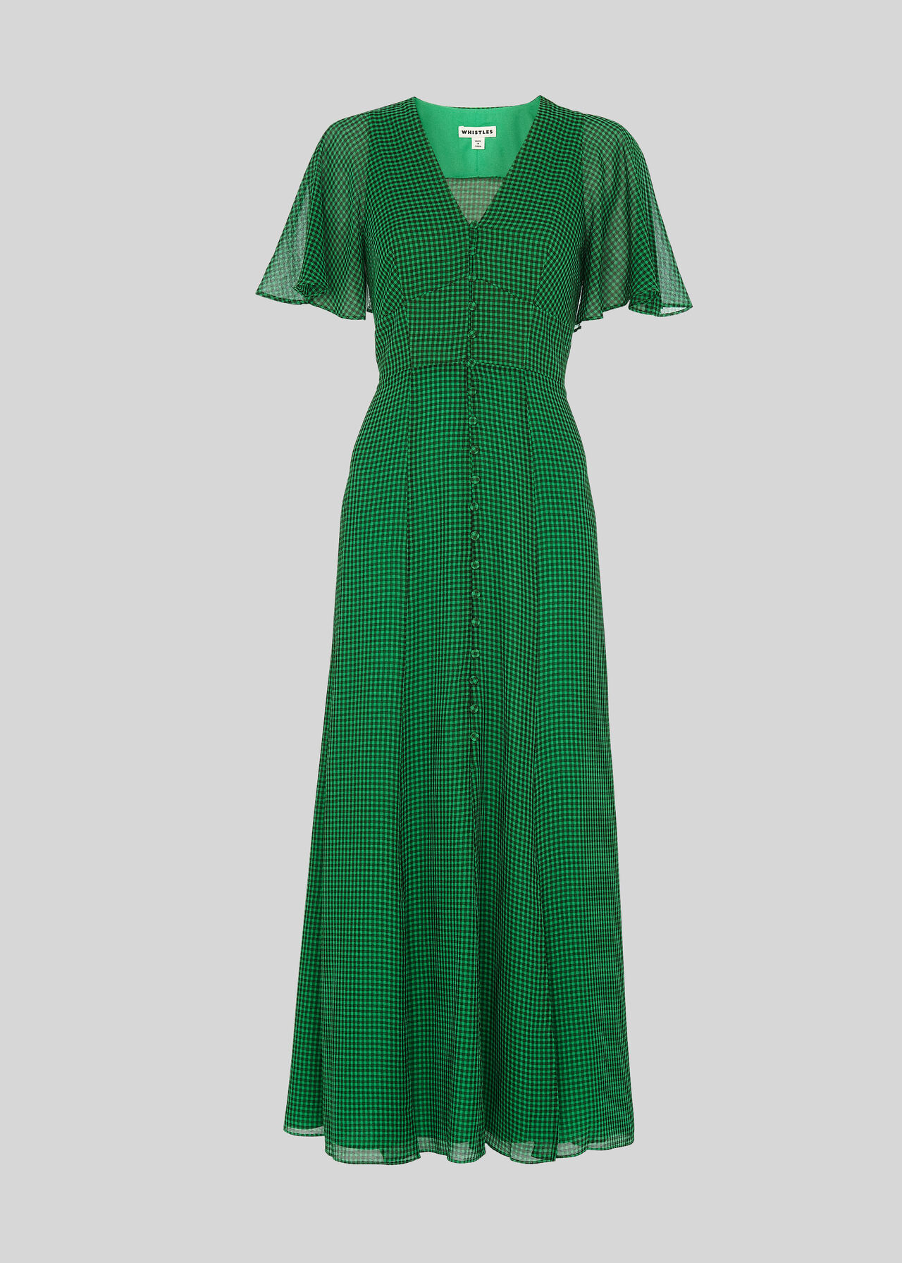 Cecily Check Dress Green/Multi