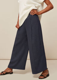 Circle Spot Crepe Trouser