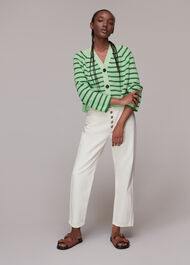 Stripe Cotton Cardigan
