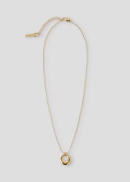Curved Pendant Necklace