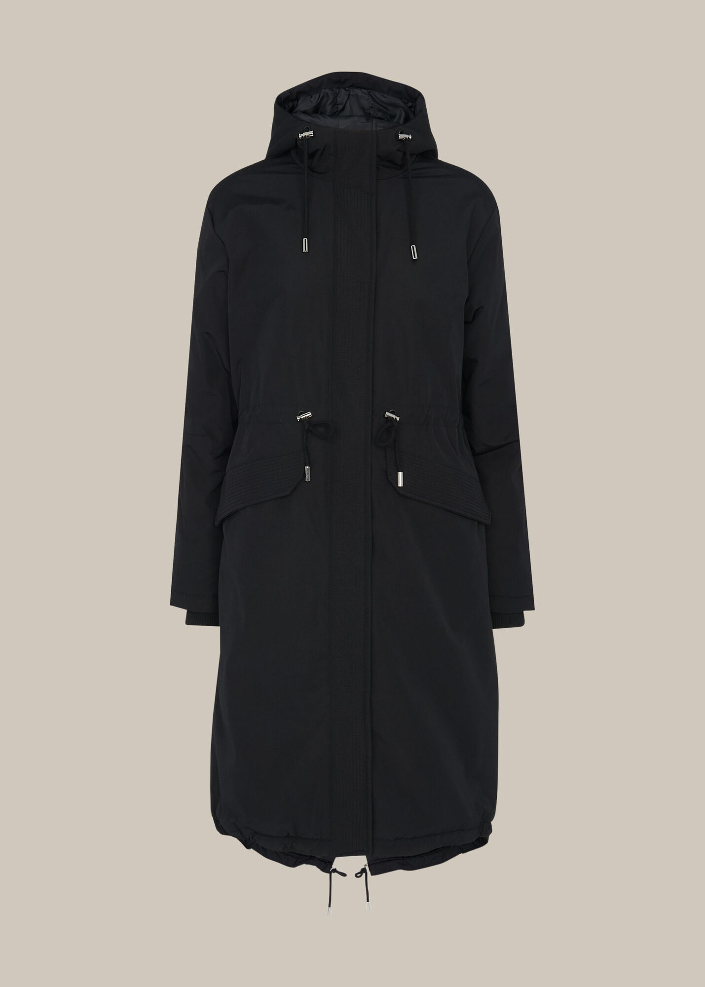 Black Coby Casual Padded Parka | WHISTLES