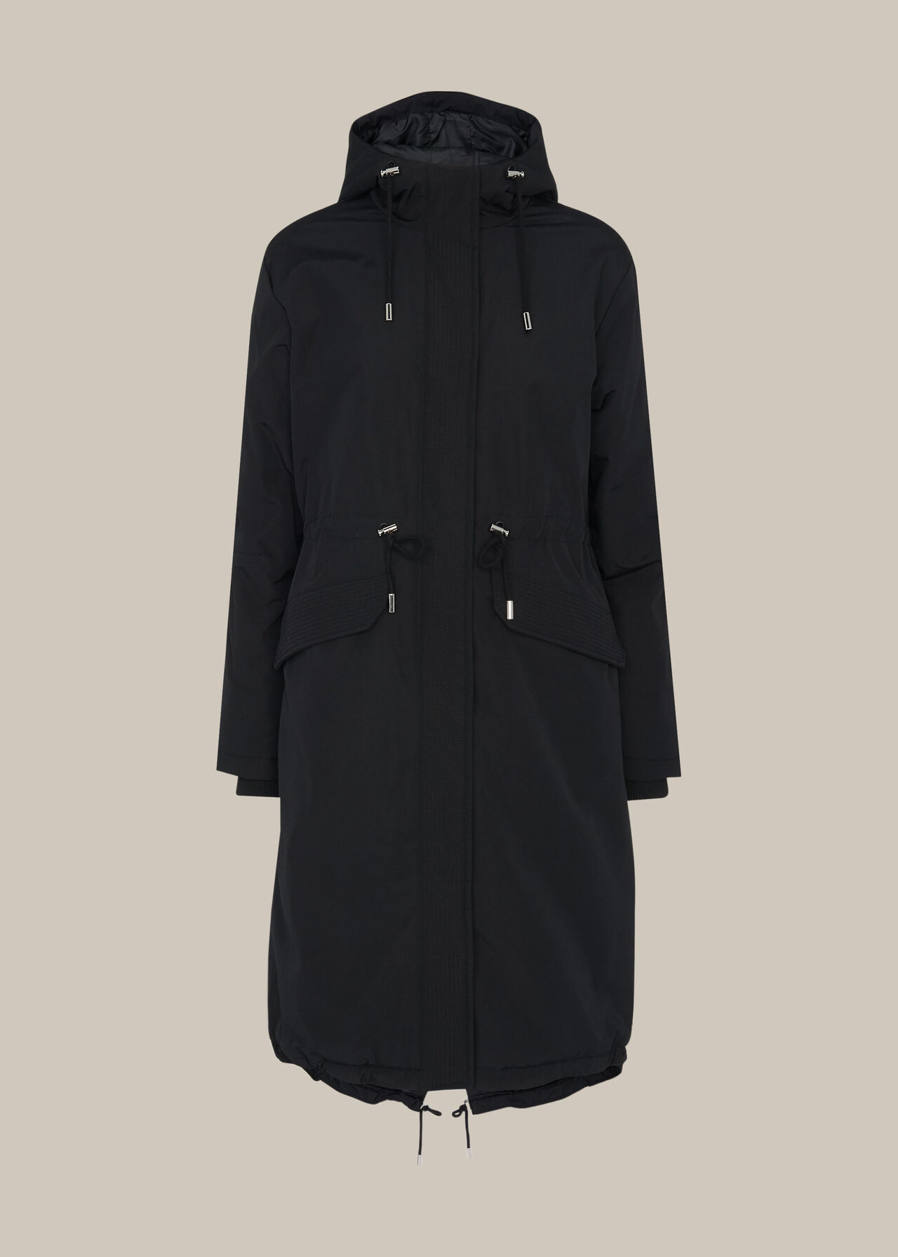 Black Coby Casual Padded Parka | WHISTLES