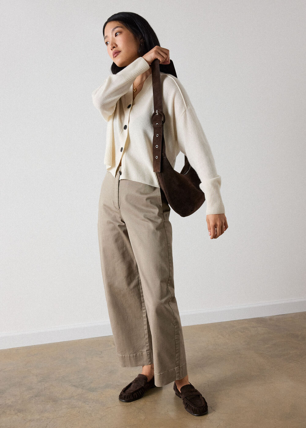 Cashmere Button Cardigan