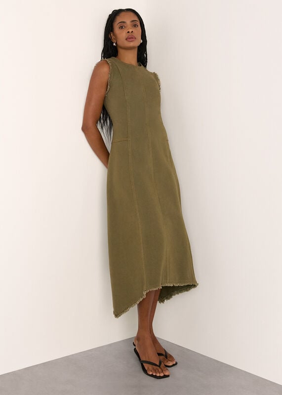 Khaki Utility Twill Dress