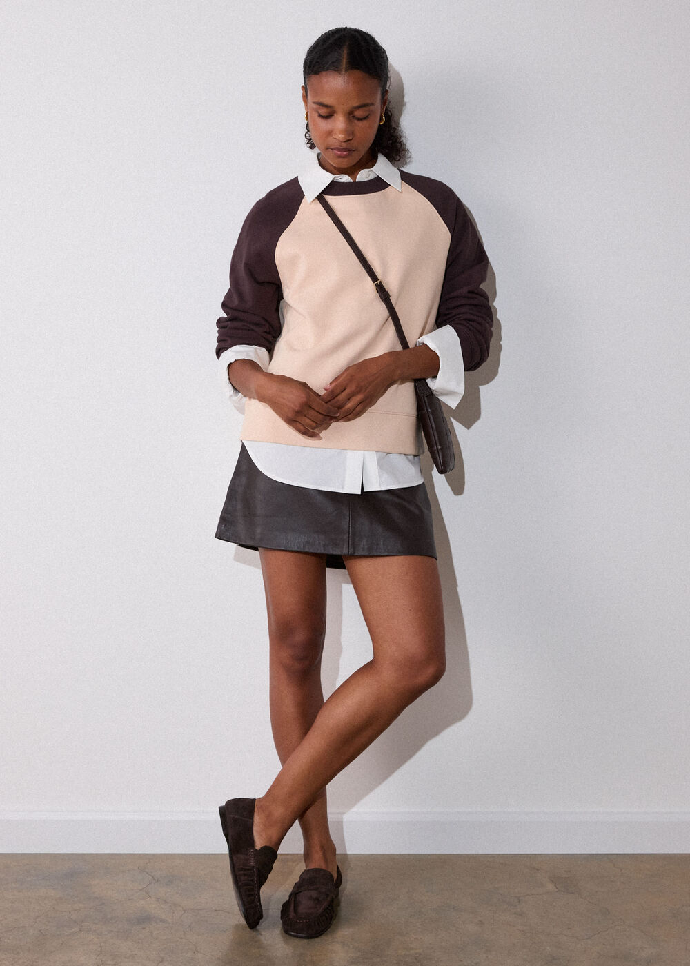 Contrast Sleeve Sweat