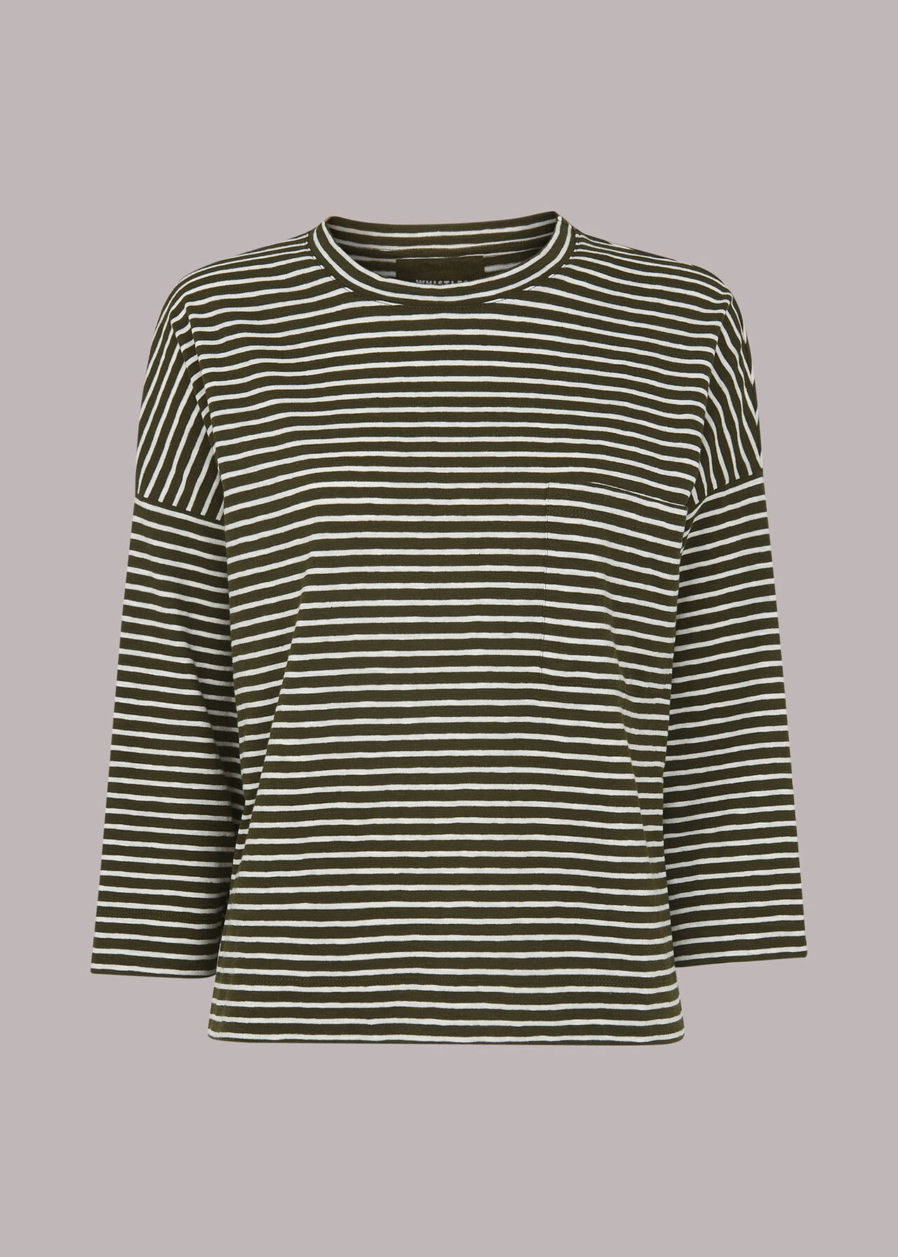 Stripe Cotton Pocket Top