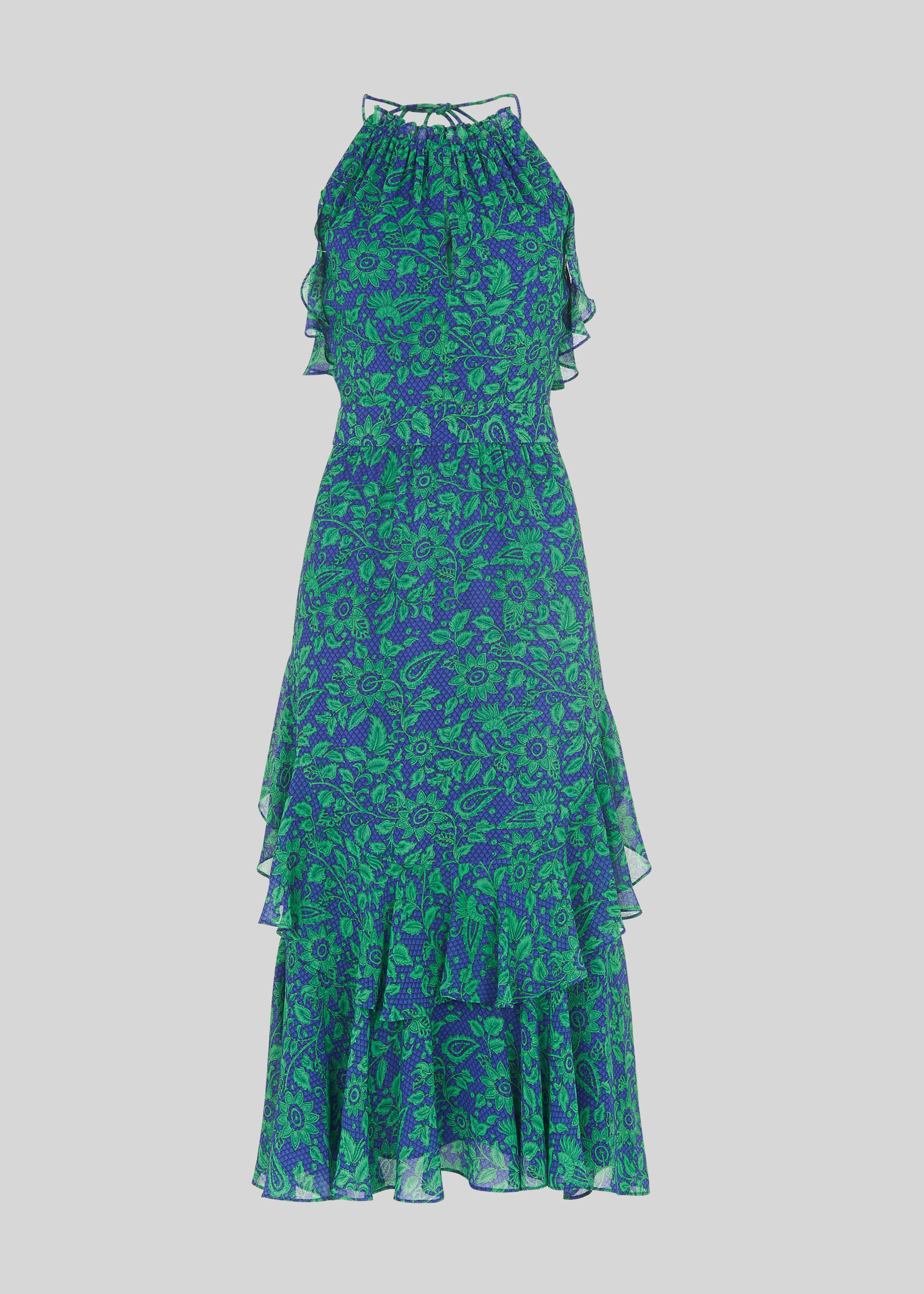 Blue Devina Henna Print Dress