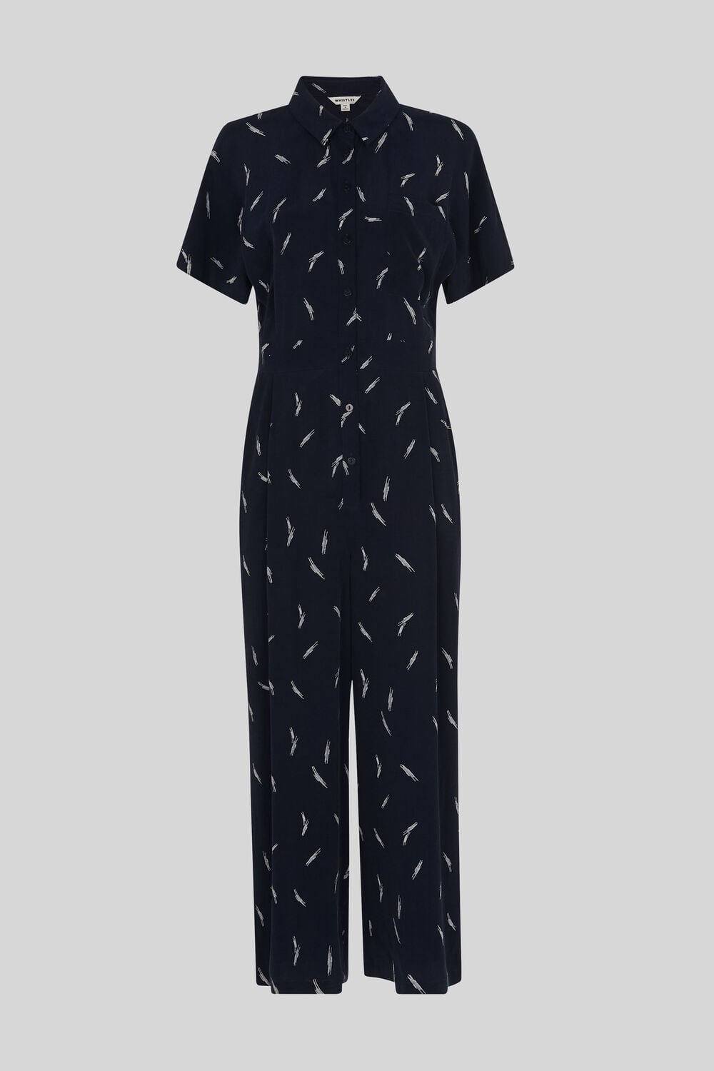 Brushstroke Print Jumpsuit