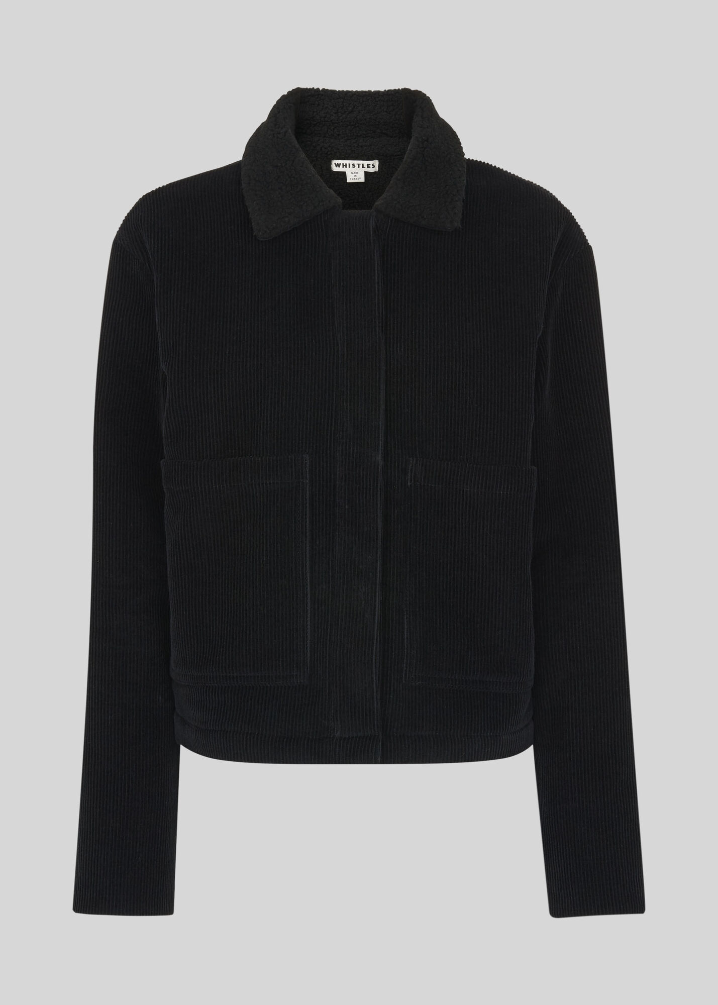 Black Utility Cord Lined Jacket WHISTLES Whistles UK