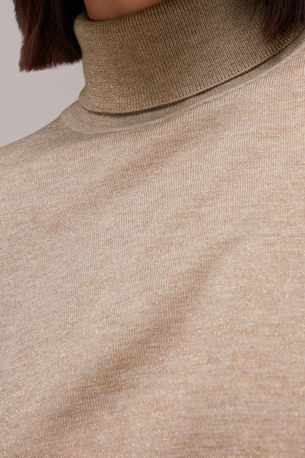 Sparkle Polo Neck Knit