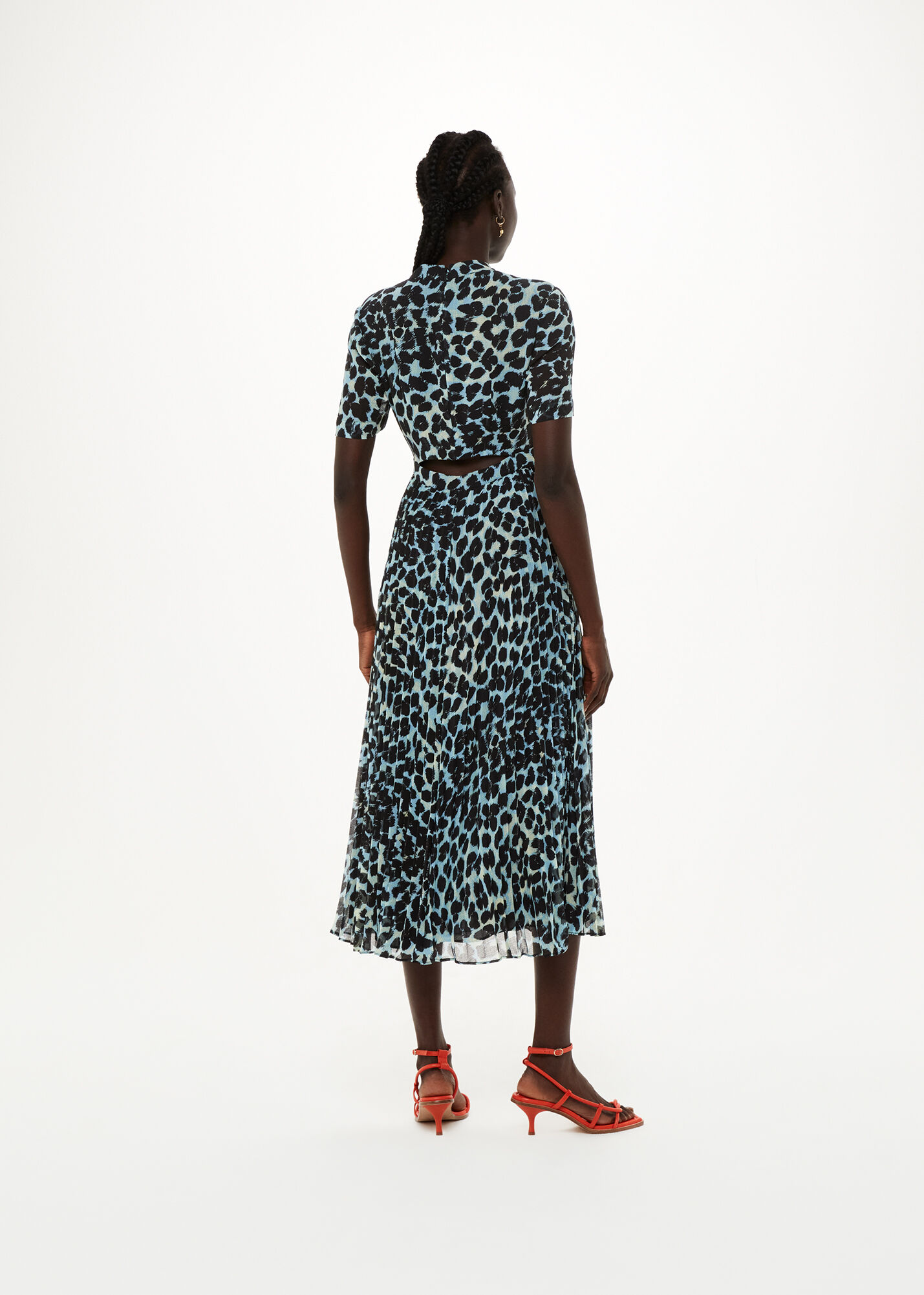 Leopard cut new arrivals out dress