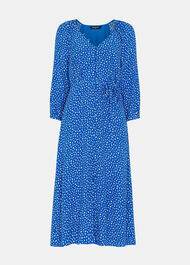 Petite Micro Cactus Print Midi Dress