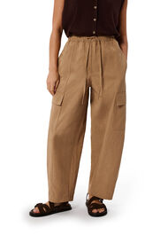 Petite Utility Cotton Barrel Trouser