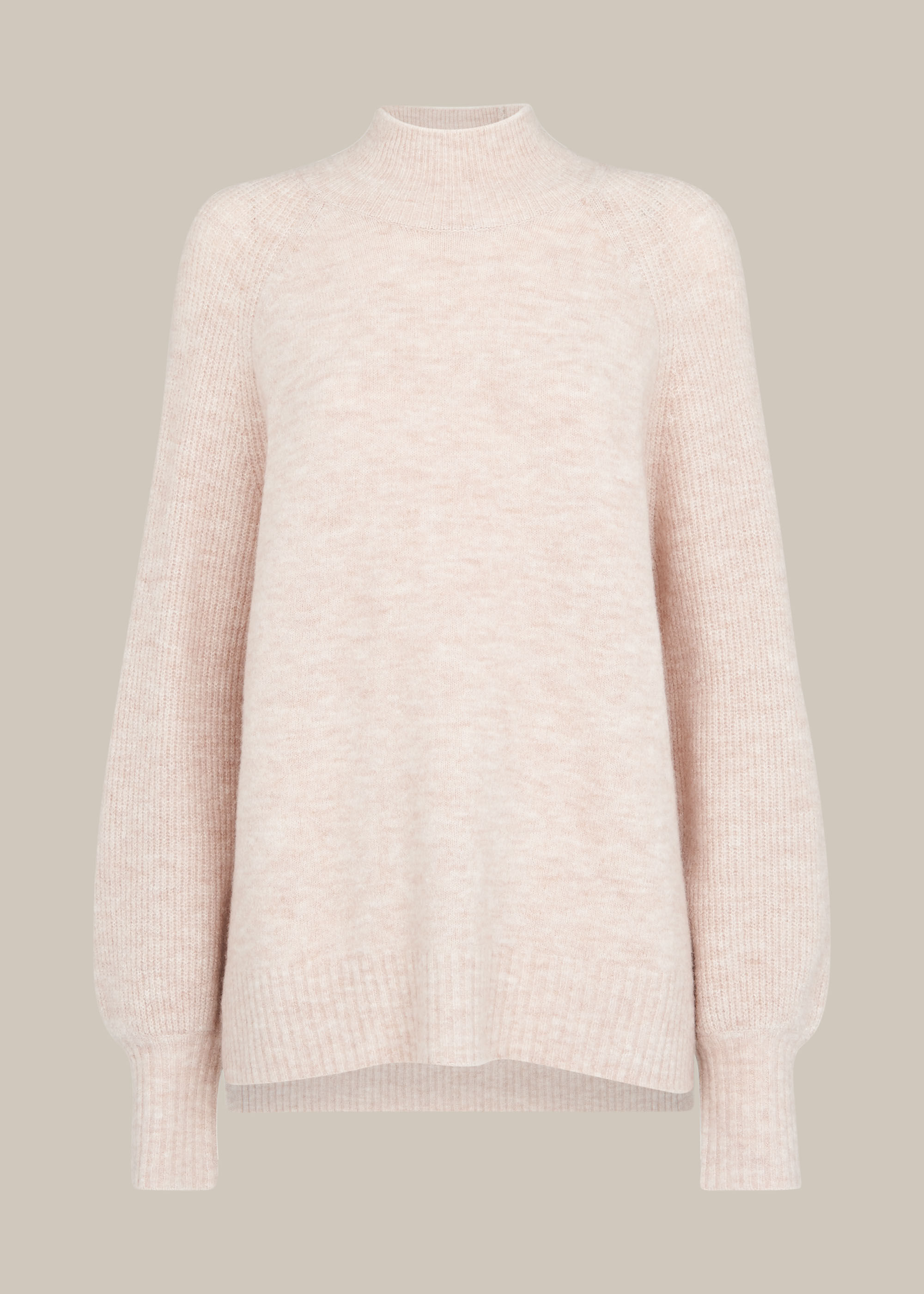Oatmeal Full Sleeve Knitted Jumper 