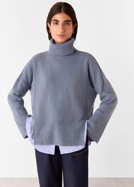 Wool Mix Roll Neck Knit