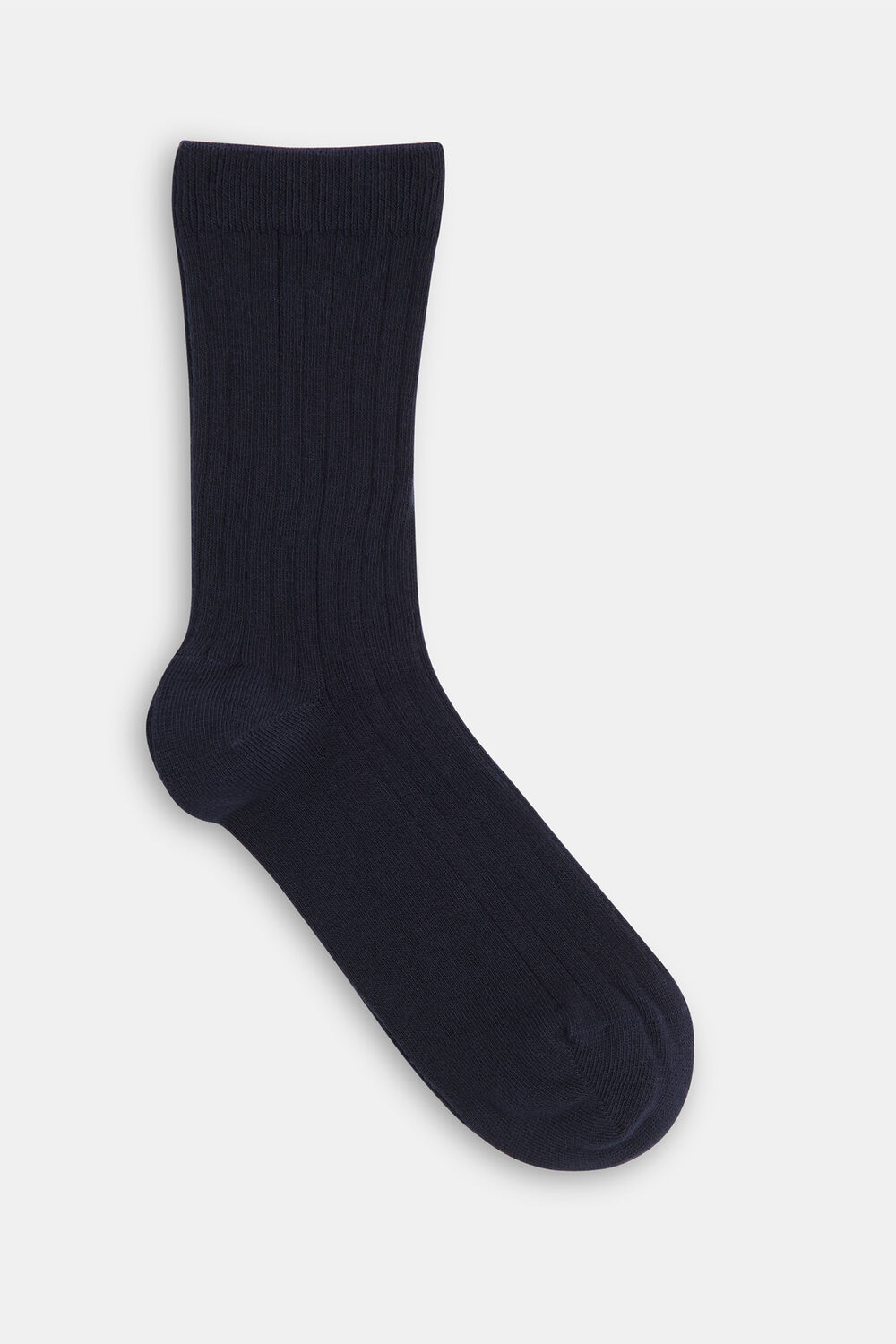 Navy Classic Ribbed Socks
