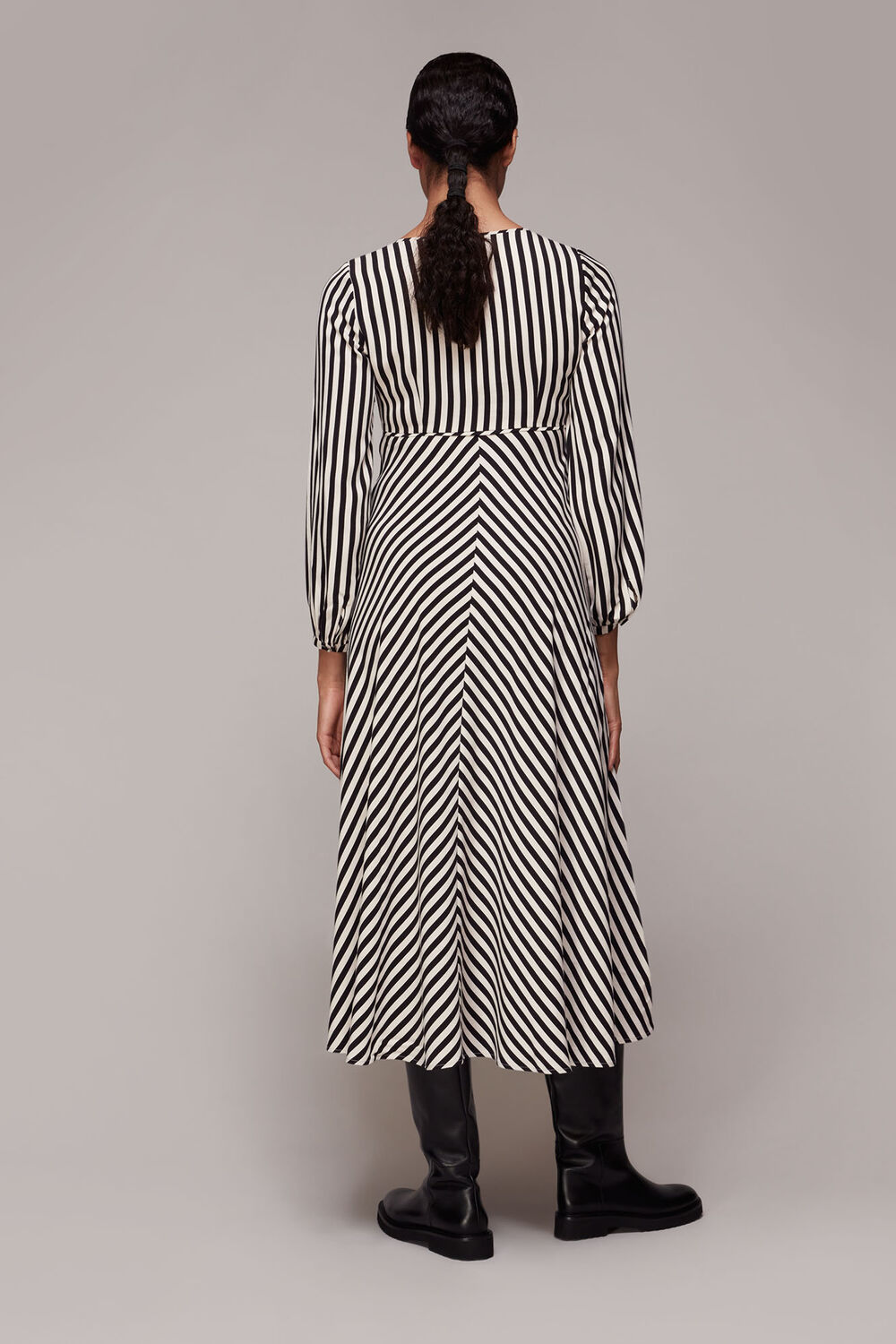Misha Diagonal Print Dress