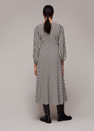 Misha Diagonal Print Dress
