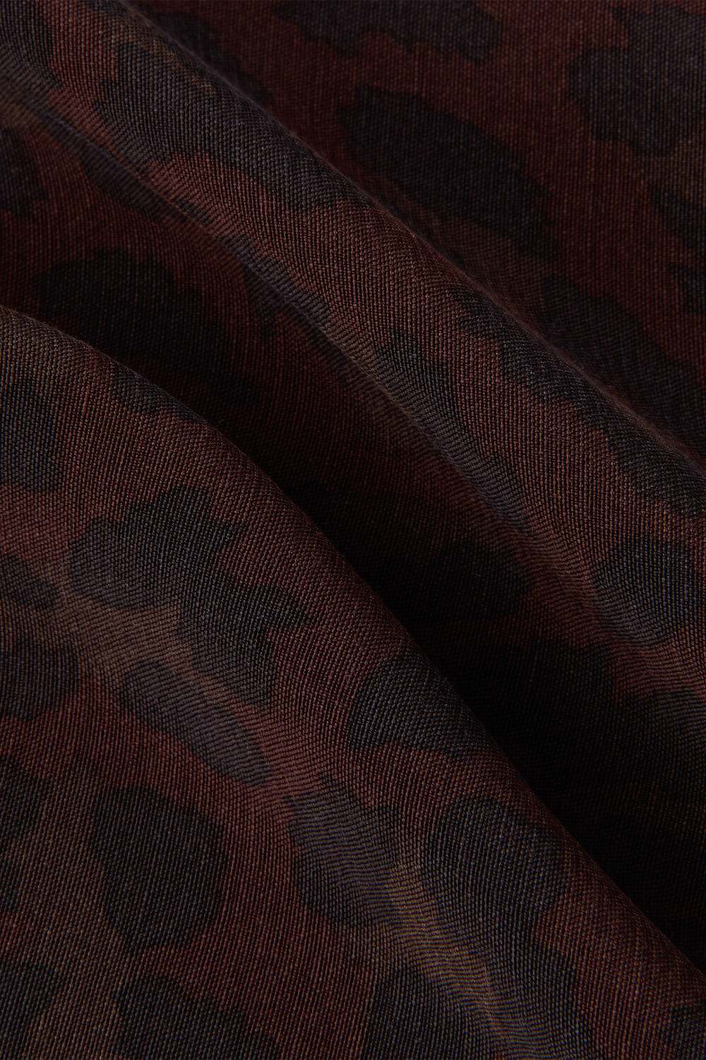 Leopard Shirred Cuff Blouse