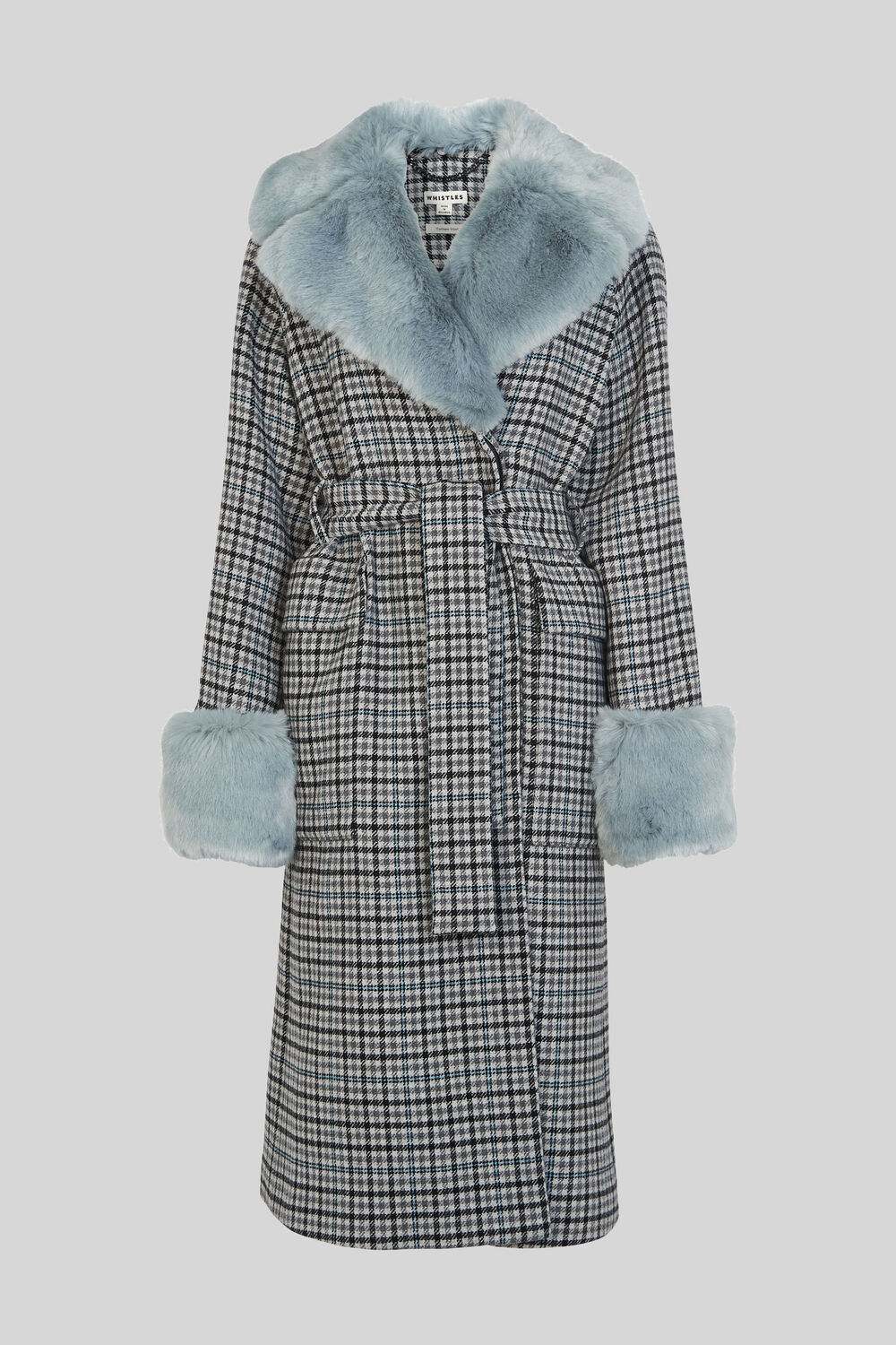 Fur Collar Coat Multicolour