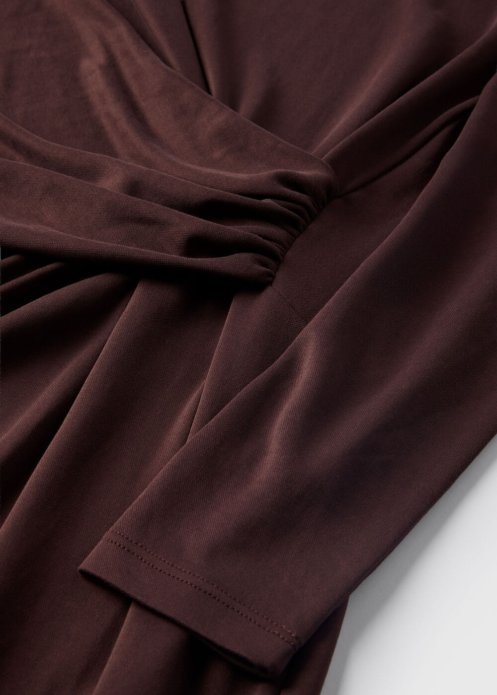 Petite Ruched Detail Midi Dress