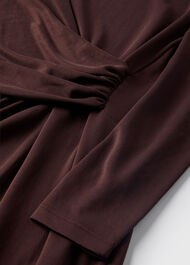 Petite Ruched Detail Midi Dress