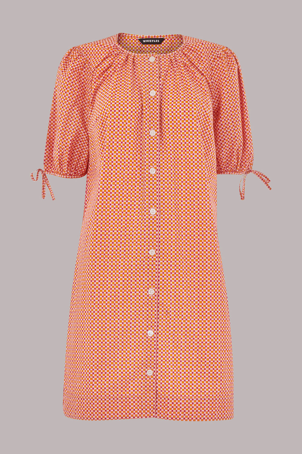 Ditsy Square Button Up Dress