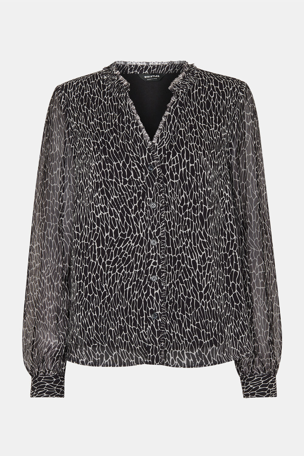 Black Dragonfly Long Sleeve Blouse