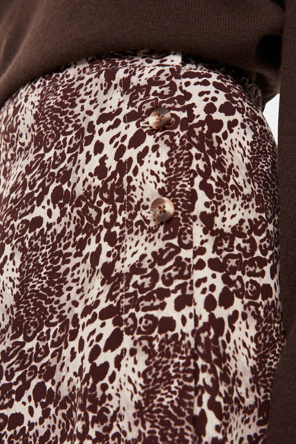 Micro Leopard Print Wrap Skirt