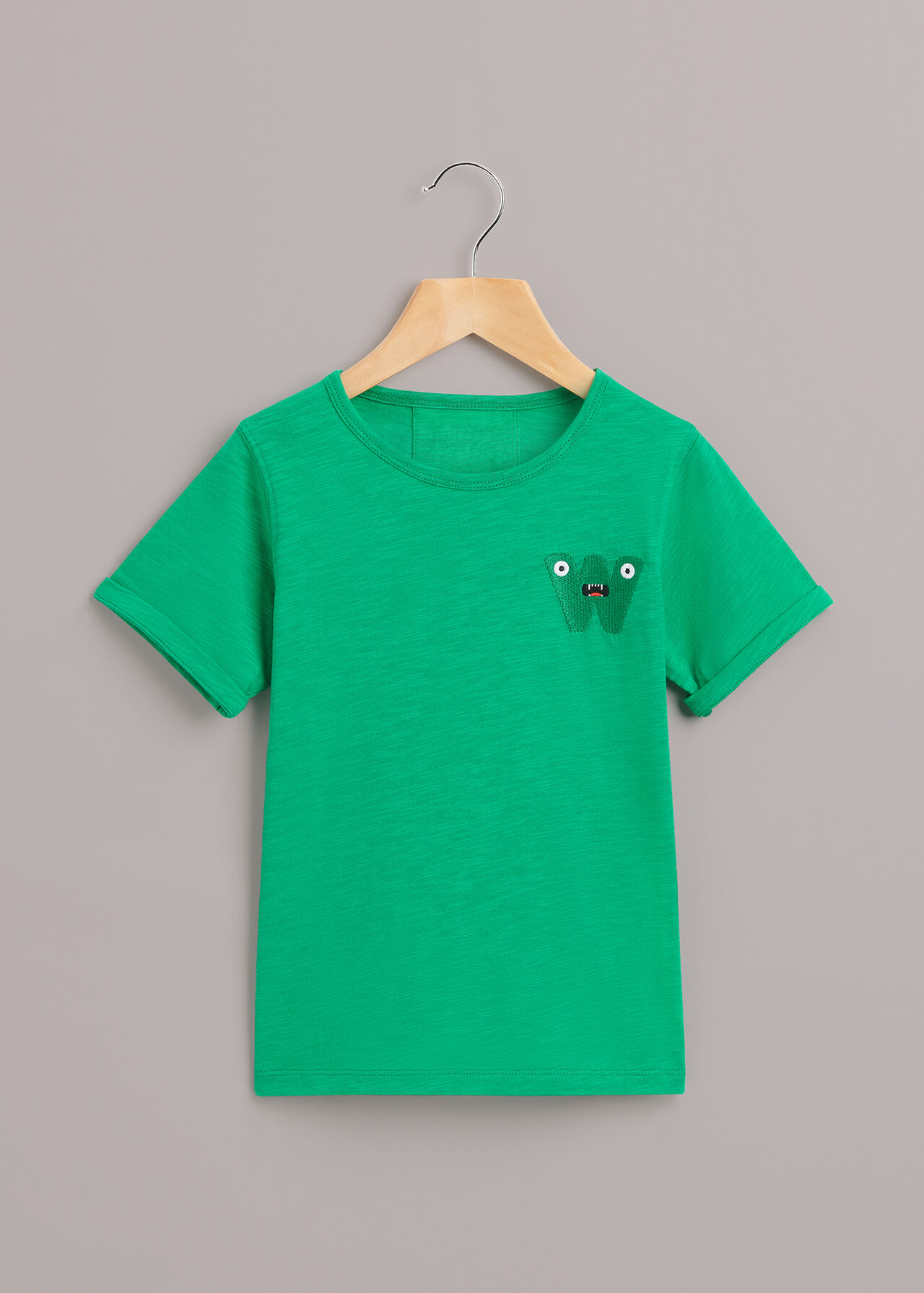 Monster Embroidered T Shirt