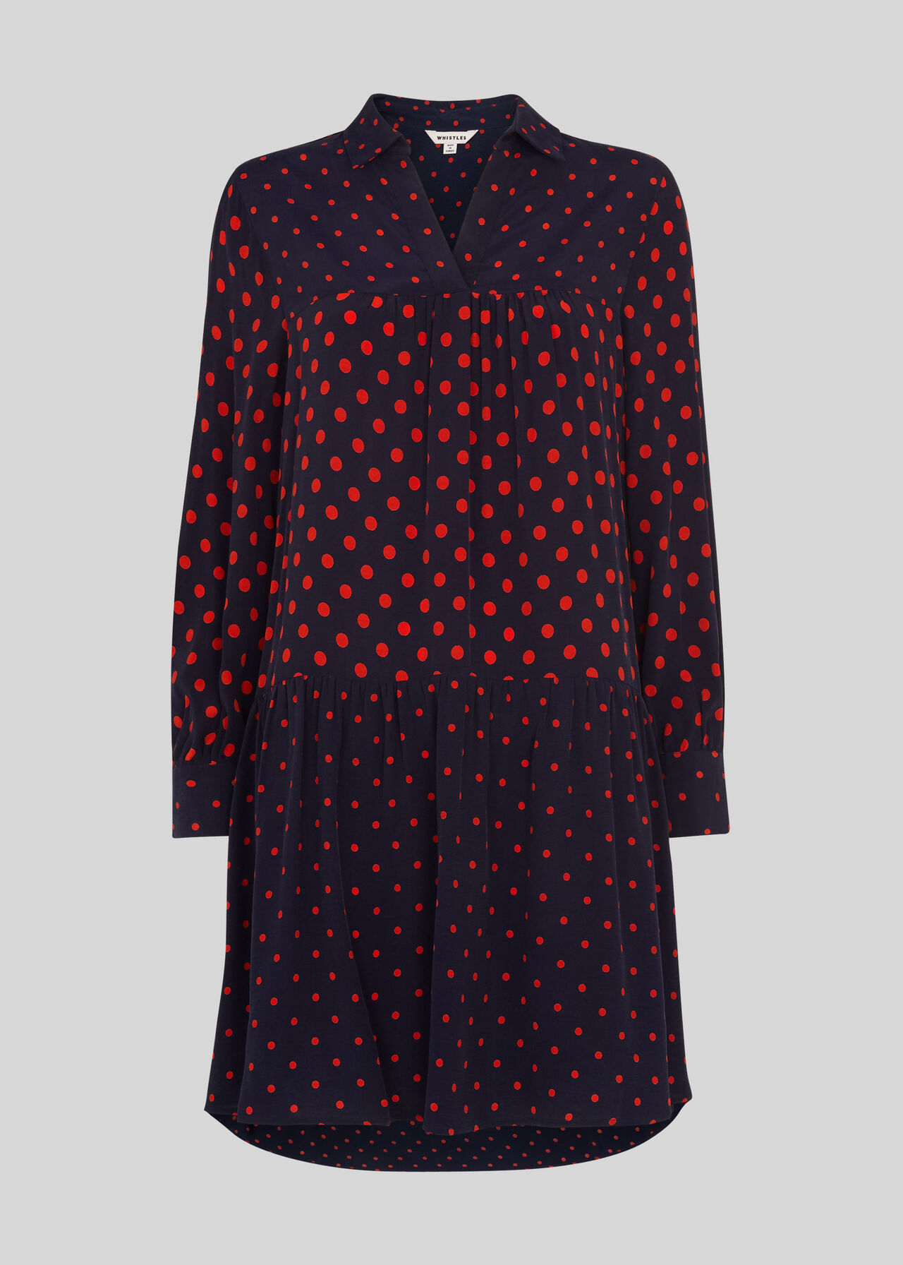 Molly Spot Mix and Match Dress Navy/Multi