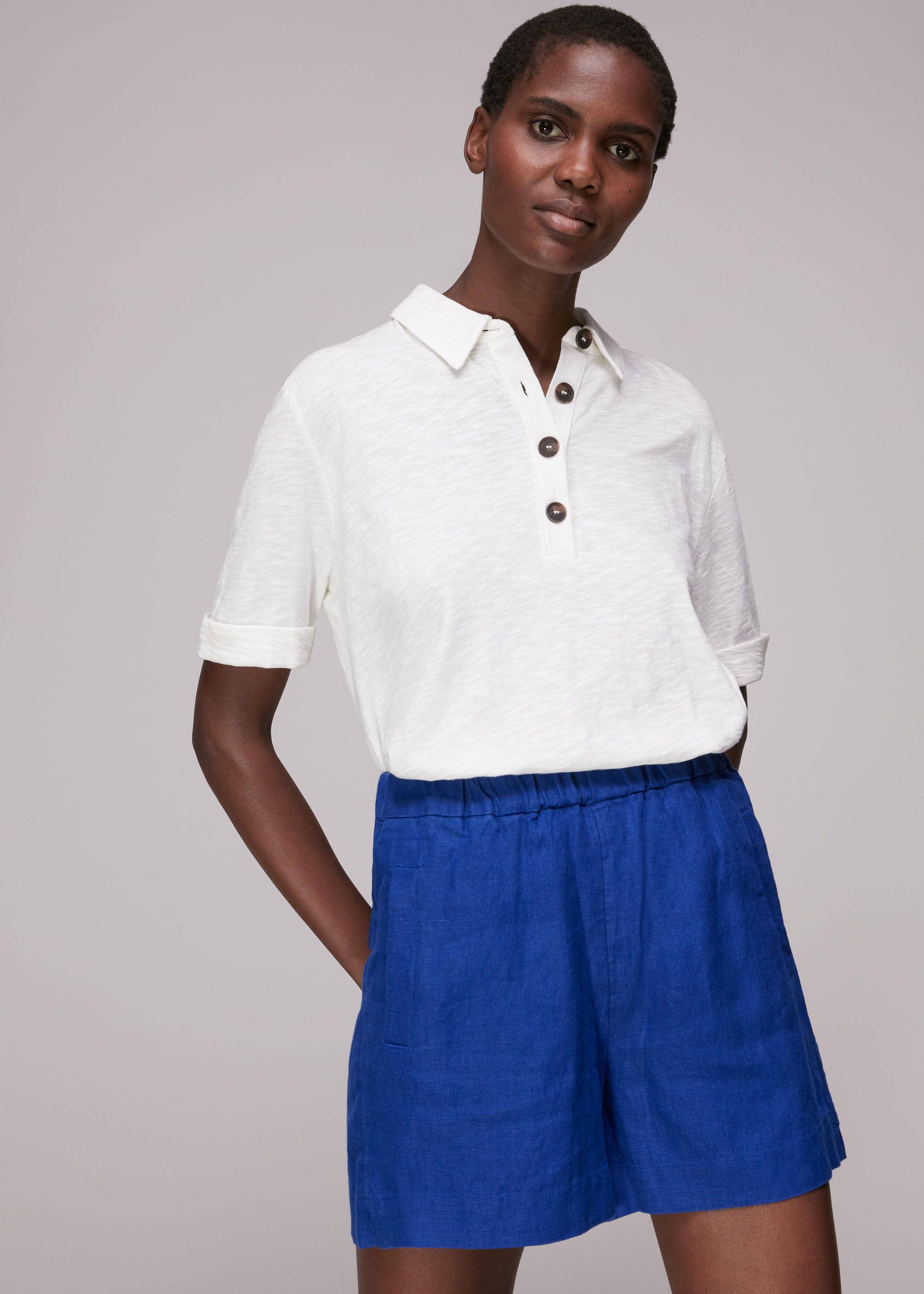 Elasticated 2025 linen shorts