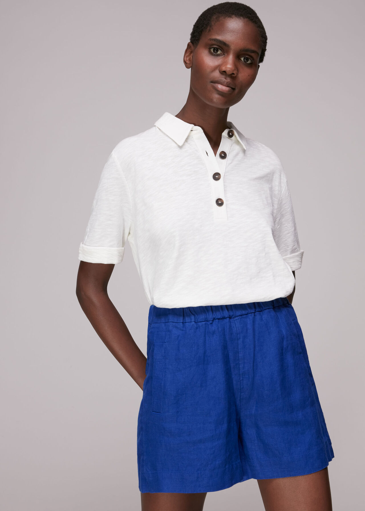Elasticated Waist Linen Short