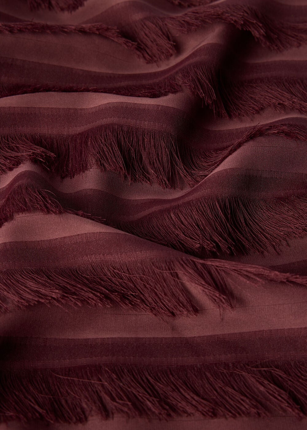 Diagonal Fringe Textured Dress