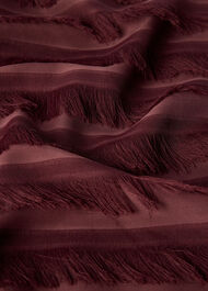 Diagonal Fringe Textured Dress