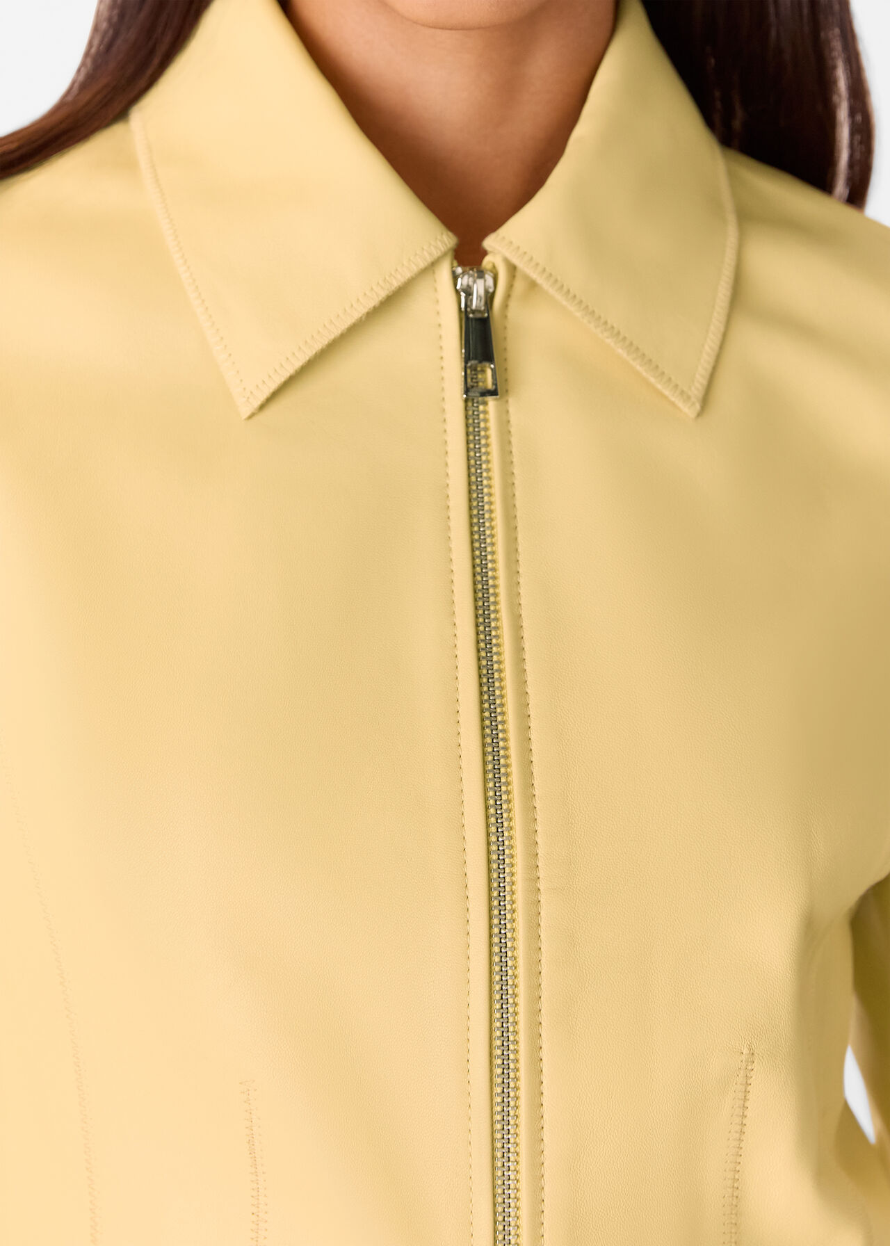 Clean Fitted Leather Jacket