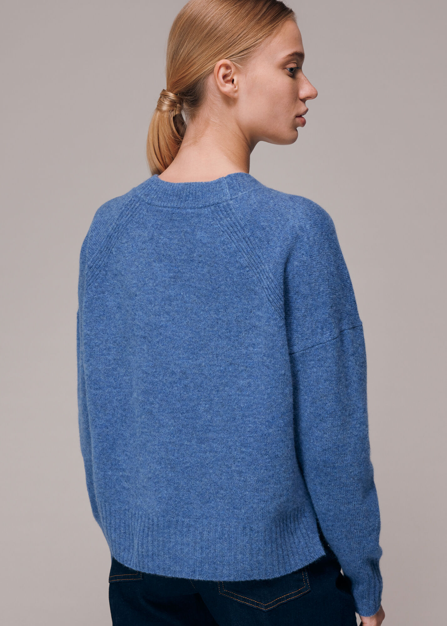 Blue Twin Pocket Cardigan WHISTLES