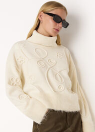 Wool Embroidered Floral Jumper