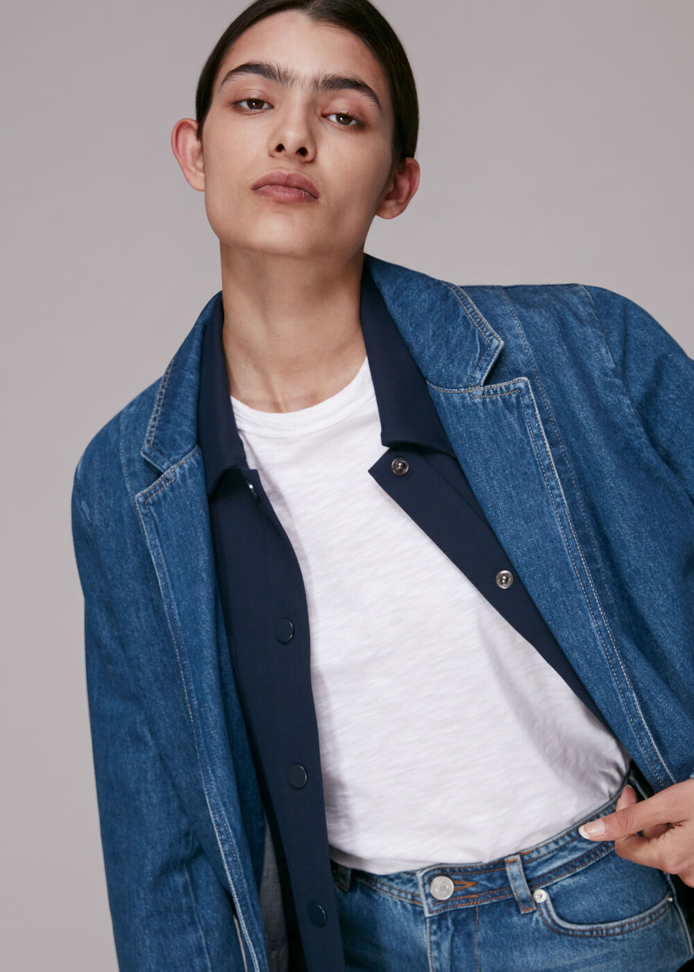 Denim Boyfriend Blazer