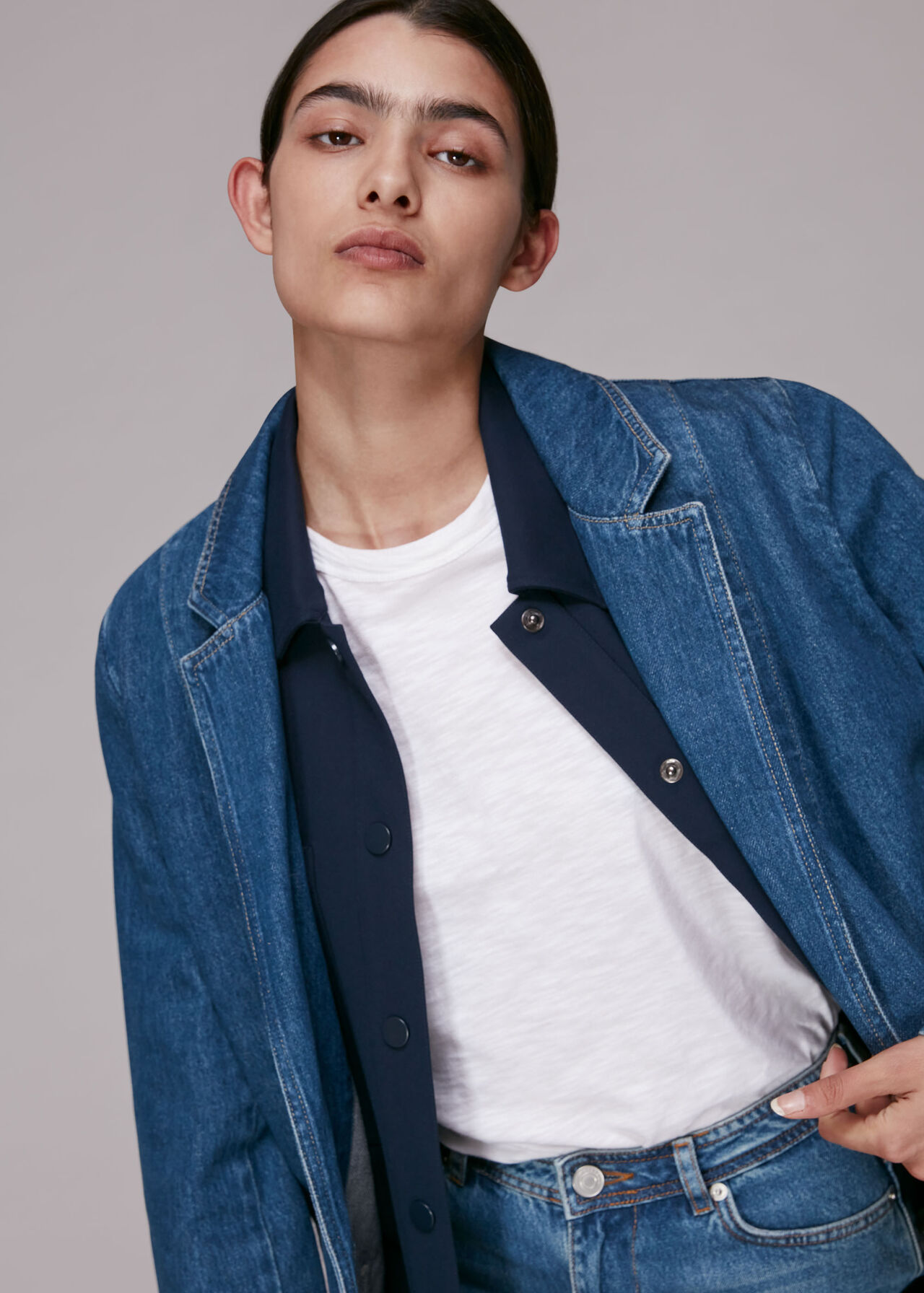 Denim Boyfriend Blazer