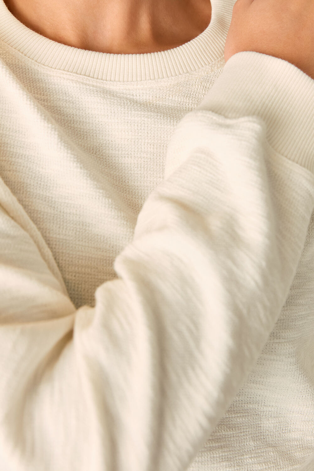 Textured Relaxed Jersey Top