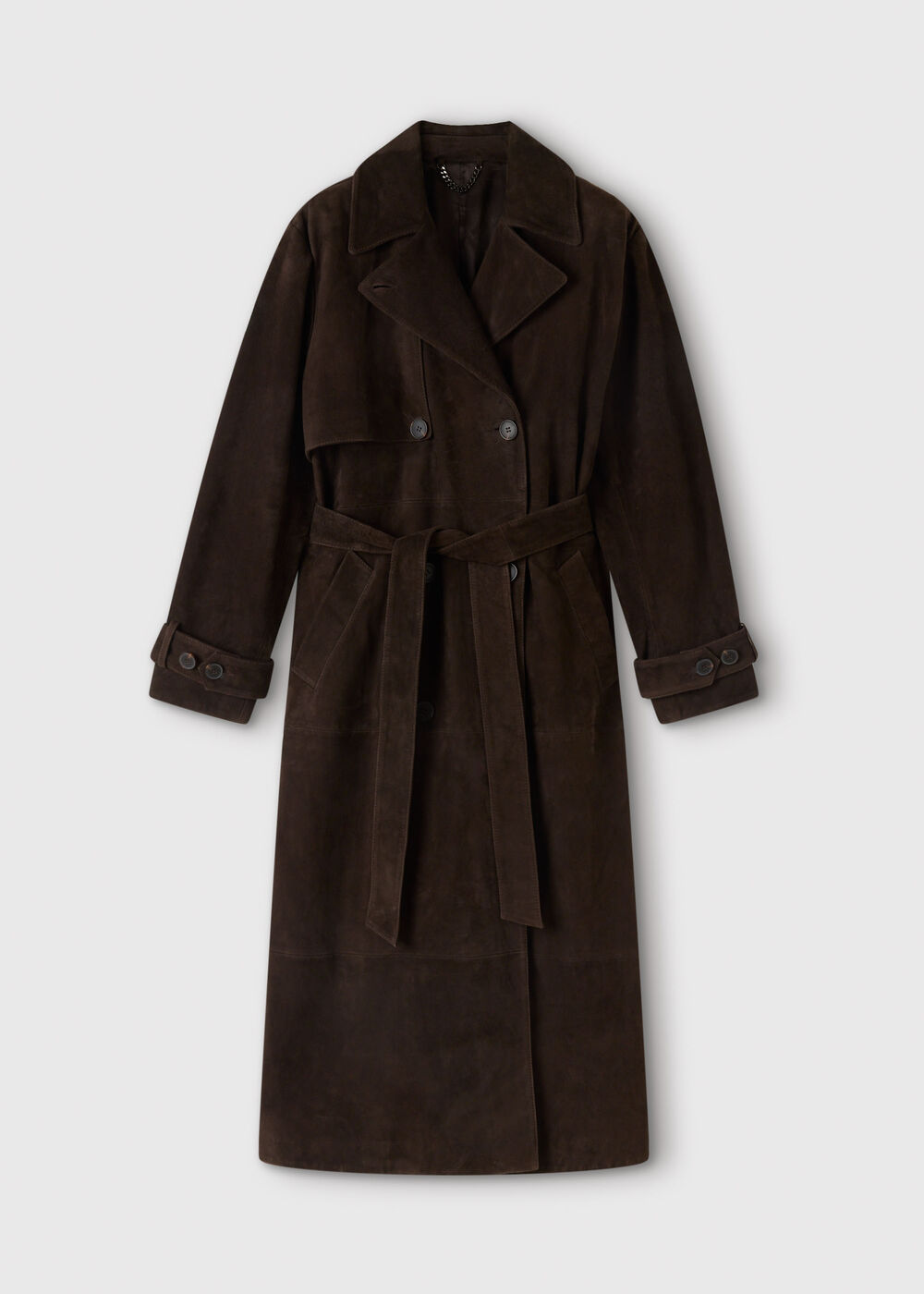 Suede Trench Coat