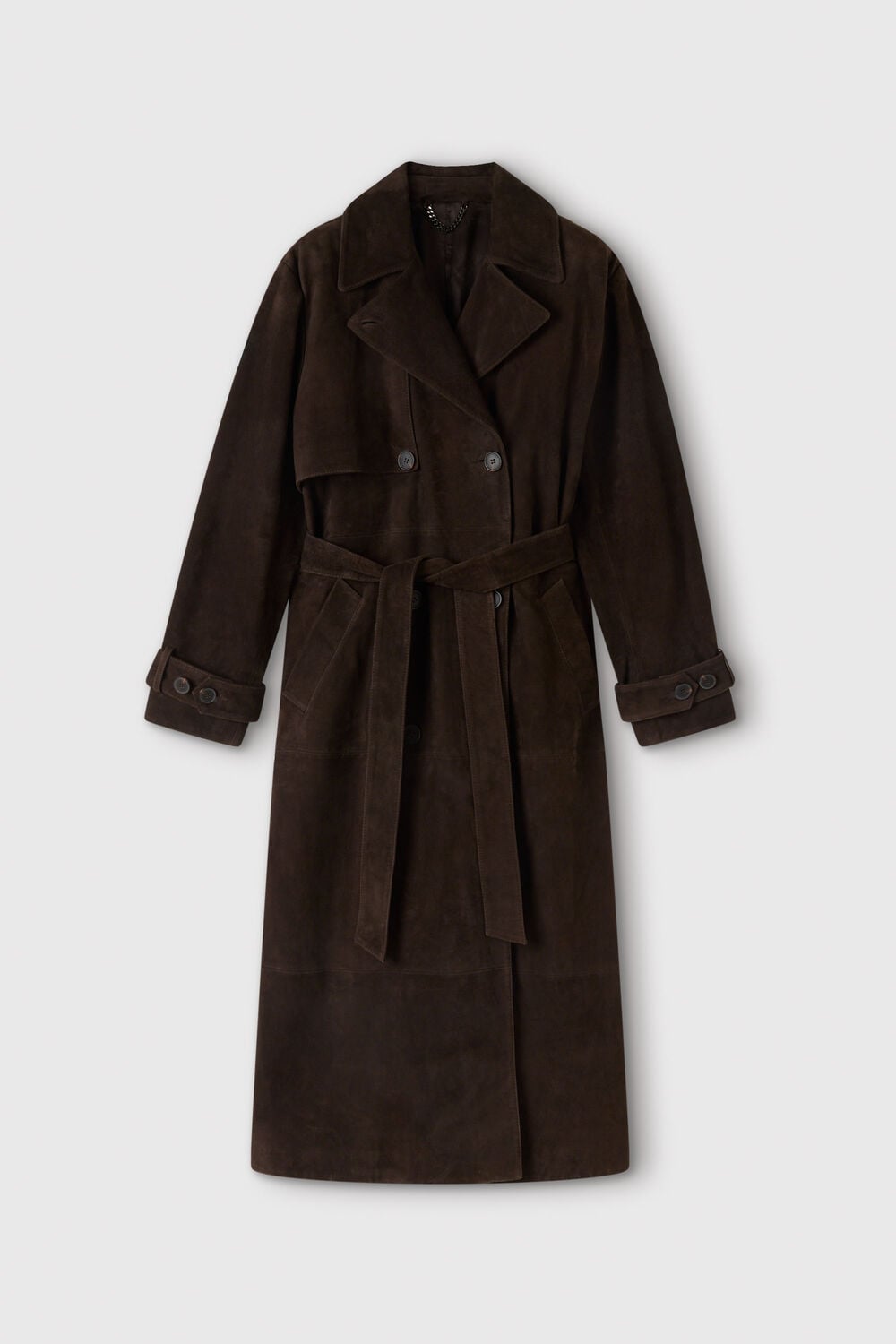 Suede Trench Coat