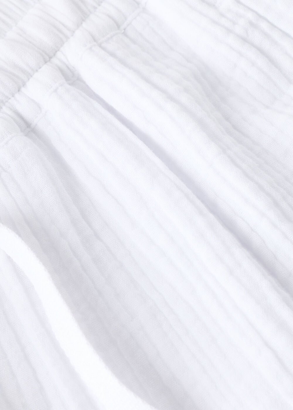 Wide Crop Cheesecloth Trouser