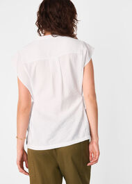 Button Down Tie Side Shirt