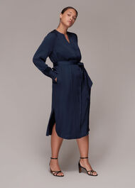 Satin Shirt Dress